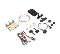 Dilwe Pickup per Chitarra, Pickup Piezoelettrico Attivo da Buca con Equalizzatore a 3 Bande e Riduzione del Rumore per Performance Sul Palco e Registrazione, Plastica Nera 6,5 cm