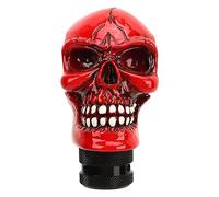 Dilwe Pomello del a Teschio, Installazione Semplice, Design Alla Moda a Forma di Teschio, Resistente e di Lunga Durata, Materiale in Resina Premium, Maniglia Leva del Rossa per Auto, Levetta Manuale