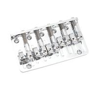 Dilwe Ponte di Basso a 5 Corde, Selle Regolabili, con Crisi in Lega di Zinco per Bassi Elettrici a 5 Corde (SILVER)
