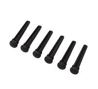 Dilwe Pratico Set di Perni per Ponte per Chitarra in Ebano Nero per Accordi Puliti e Risonanza Nella Chitarra. Perni Standard da 6 Pezzi Installazione Semplice