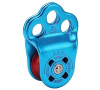 Dilwe Puleggia a Fune, Puleggia Singola a 3 Fori con Lega di Alluminio Ad Alta Resistenza, Design Concavo per Lucidatura della Superficie per Alpinismo, Arrampicata su Roccia, Lavoro