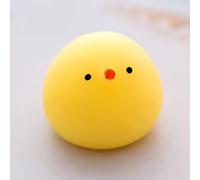 Dilwe Riduzione dei Giocattoli di Animali Stressanti Portatili PVC Morbido per Pulizia, Orso di Ghiaccio -squeep Giocattoli (Pollo grasso)