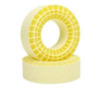 Dilwe Rivestimenti per Pneumatici a Silicone a Doppio Strato, Inserto 2pc 2,2 Pollici, per Auto Crawler in 1/10, Innovatamente Ingegnerizzate con Resistenza All'acqua, Garantisce una (YELLOW)