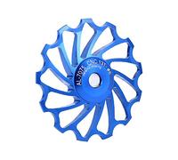 Dilwe Ruota Posteriore per Bicicletta in Lega Resistente con Puleggia in Ceramica, 2 Pezzi Rossoargentoblu 11T/13T per Ciclisti a velocità 7/8/9/10 (13T)