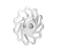 Dilwe Ruota Posteriore per Bicicletta in Lega Resistente con Puleggia in Ceramica, 2 Pezzi Rossoargentoblu 11T/13T per Ciclisti a velocità 7/8/9/10 (11T)