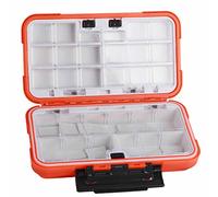 Dilwe Scatola per Attrezzatura da Pesca in ABS Ganci per Esche Artificiali Scatola per Organizzatore di Immagazzinaggio Contenitore Portatile Design con Serratura (Stile B di grandi dimensioni)