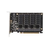Dilwe Scheda di Espansione PCIE X16, Scheda Riser JMB585 da PCIE a SATA 6G, Scheda Adattatore PCIe NVME, Scheda di Espansione Controller Host PCIE X16 4