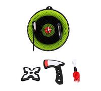 Dilwe Set da Lancio per Ascia, Gioco Bersaglio Portatile per attività in Cortile, Interni Ed Esterni, con Design Facile da Installare (GREEN)