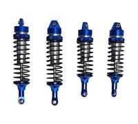 Dilwe Set di 2 Paia di Ammortizzatori per Auto RC, Kit di Ammortizzatori Anteriori e Posteriori in Lega di Alluminio con Smorzamento per Cingolati RC 4x4 in 1/10 (argento blu)