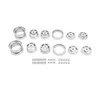 Dilwe Set di 4 Mozzi Ruota RC con Bloccaggio in Lega Resistente, Facile Installazione per Veicoli RC (SILVER)