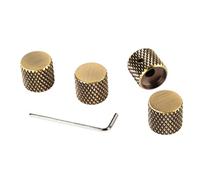 Dilwe Set di Accessori per Strumenti Musicali di 4 Manopole per Chitarra in Metallo, Controllo del Tono del Volume in Stile Vintage per Chitarra Elettrica, Materiale Metallico (GD139D Bronzo)