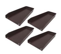 Dilwe Set di Blocchi Paraspruzzi per Pluviali, Set di 4 Estensioni per Grondaie in Plastica Resistente per Proteggere Le Fondamenta Dall'erosione (Brown)