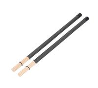 Dilwe Set di Mazze con Spazzole per Bacchette per Suonatori di batteria. Suoni di Percussioni Facili, Ideale per i Membri della Band (BLACK)