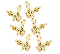 Dilwe Set di Testa della Macchina per Chitarra, Pioli del Sintonizzatore di Bloccaggio per Riduzione, Regolazione Accurata, Fissaggio Fermo, Dimensioni Universali per Chitarre Acustiche Ed (Tre set