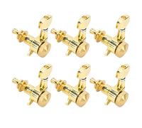 Dilwe Set di Testa della Macchina per Chitarra, Pioli del Sintonizzatore di Bloccaggio per Riduzione, Regolazione Accurata, Fissaggio Fermo, Dimensioni Universali per Chitarre Acustiche Ed (Six set