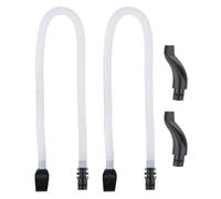 Dilwe Set di Tubi per Bocchini Melodica, Confezione da 2 Tubi di Ricambio Flessibili in ABS per Armonica, con 2 e Bocchini