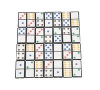 Dilwe Set Domino Doppio da Sei, Gioco Domino in Plastica Lucida da 28 Pezzi, Portatile per Famiglia, Viaggi e Regali