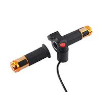 Dilwe Set manopole acceleratore, 1 Paio Manubrio 12-84V 3 velocità Manubrio acceleratore Bici Sinistra Destra con Display LED per Moto Bici elettrica(Oro)