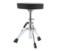 Dilwe Sgabello per Batteria, Sedile per Batteria Regolabile in Altezza con Manicotti in Gomma Antiscivolo e Design Pieghevole, per Sgabello da Stabile con Supporto in Acciaio