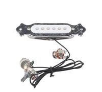 Dilwe Single Coil Guitar Pickup with Class A Preamp for Electric Guitars | 500k ohm mini pots with capacitors, noise-free preamp performance, quick saddle front setup, versatile for acoustic and folk