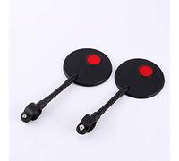 Dilwe Specchietto Retrovisore Universale per Manubrio Bici, Plastica, Diametro Specchio 8 Cm, Catarifrangente di Sicurezza, per Mountain Bike e Bici da Strada