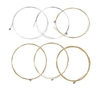 Dilwe Stringhe per Chitarra Folk, 6 Pezzi di Ricambi Metallici Set Pezzo di Ricambio per Chitarra Folk Classica