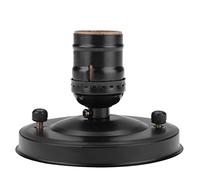 Dilwe Supporto Base per Plafoniera Industriale Vintage E26/E27 Design Elegante per la Decorazione Domestica Ferro Metallico Resistente con Luce Calda (BLACK)