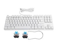 Dilwe Tastiera Meccanica, 87 Tasti Tastiera Meccanica con Interruttore Blu, USB2.0 Tastiera da Gioco Colorata con Retroilluminazione Completa Cablata Forniture per Ufficio Parti di Computer