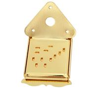 Dilwe Tavola per Cavi per Mandolino, Tipo Piegato in Acciaio con Copertura Rimovibile per Chitarra Elettrica, Mandolino 8 10 o 12 Corde con estremità Ad Anello (QB11 oro con fiori)