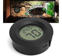 Dilwe Termometro Igrometro Digitale per Rettili a Forma Rotonda Ad Alta Precisione per la Casa delle Lucertole