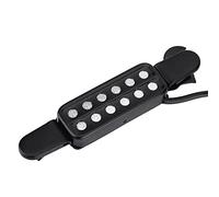 Dilwe Trasduttore magnetico Pick-up con 12 fori sonori, interfaccia mobile a V con cuscinetti morbidi protettivi, per chitarra e corde metalliche