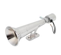 Dilwe Tromba d'aria in Metallo Argentato e ABS per Auto Elettrica 12V 24V 150dB Antiruggine Universale per Camion Fischio per Barca Yacht Motociclisti