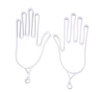 Dilwe VGEBY1 Custodia per da, da 2Pcs Supporto per Appendiabiti in plastica Multiuso per (Bianco + Rosa Chiaro)