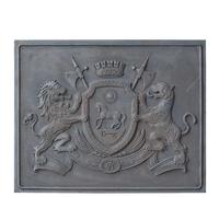 Dim 100x80 Lastra decorata ghisa CASATO REALE per camino e termo camini stufe