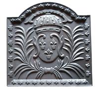 Dim. 50 x 50 Lastra decorata ghisa REGNO per camino e termo camini stufe LUNAWAY