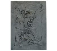 Dim. 50 x 70 Lastra decorata ghisa mod. UVA per camino e termo camini stufe