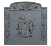 Dim 80x80 Lastra decorata ghisa VENERE per camino termo camini stufe by LUNAWAY