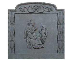 Dim 80x80 Lastra decorata ghisa VENERE per camino termo camini stufe by LUNAWAY