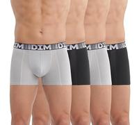 DIM Boxer 3D Flex Air Traspirabilità e Libertà di Movimento Uomo x4, Nero/Grigio Perla, L