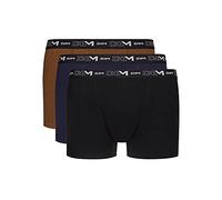 DIM Boxer Clasic Cotton Stretch X 3, Noir/Bleu Denim/Marron Brownie, 4 (Pacco da 3) Uomo