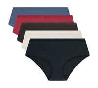 DIM Boxer da donna set di 5 | Les Pockets Ecodim Soft Touch | Cotton Stretch | Extra Flat Finishes | Everyday Comfort | Multicolore