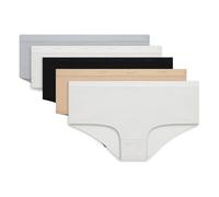 DIM Boxer Les Pockets Ecodim in Cotone Soft Touch Donna x5, Nero/Skin/Bianco/Grigio/Bianco, S