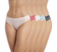 Dim Boxer da Donna Set di 5 | Les Pockets Ecodim Soft Touch | Cotton Stretch | Extra Flat Finishes | Everyday Comfort | Multicolore, RSE Baller/SIL/BGE/Bl Che/Gr gra, S