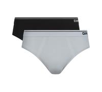 DIM Boxer in Cotone Elasticizzato Flessibile Uomo x2, Nero/Grigio cielo, XL