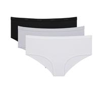 Dim Boxer Les Pockets Ecodim Cotone con finiture piatte Donna 3 pezzi Nero/Bianco/Grigio L