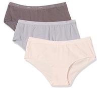 DIM Boxer Les Pockets Ecodim in Cotone con Finiture Piatte Donna x3, Taupe/Rosa/Grigio, S