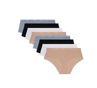 Dim Boxer Set di Boxer Les Pockets Ecodim x8 Donna, Nero/Bianco/Grigio/Pelle, L