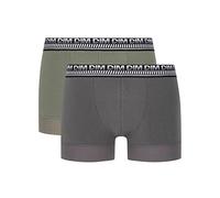 DIM Boxer Stay and Fit In Cotone 3D Flex Uomo x2, Verde Oliva/Grigio Militare, L