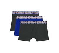 DIM Boxer Ecodim in Stretch Cotton Ragazzo Bambino x3, Blu/Nero/Nero, 8 Anni