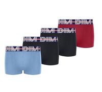 DIM Boy - Boxer Ecodim in Cotone Elasticizzato colorato x4 | Cintura con Logo Colori dinamici | Comfort Elasticizzato